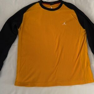 Nike Air Jordan Men’s Sz XL Thermal Waffle Knit Shirt Jumpman Logo Long Sleeves